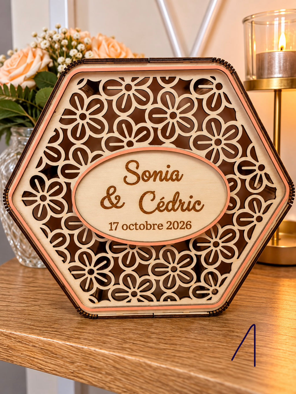 Urne en bois personnalisée