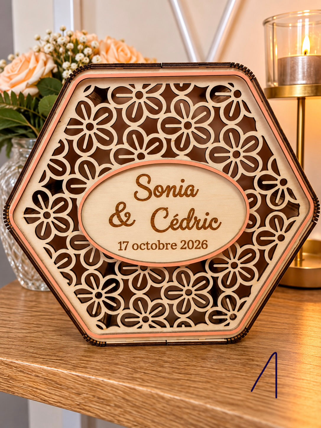 Urne en bois personnalisée