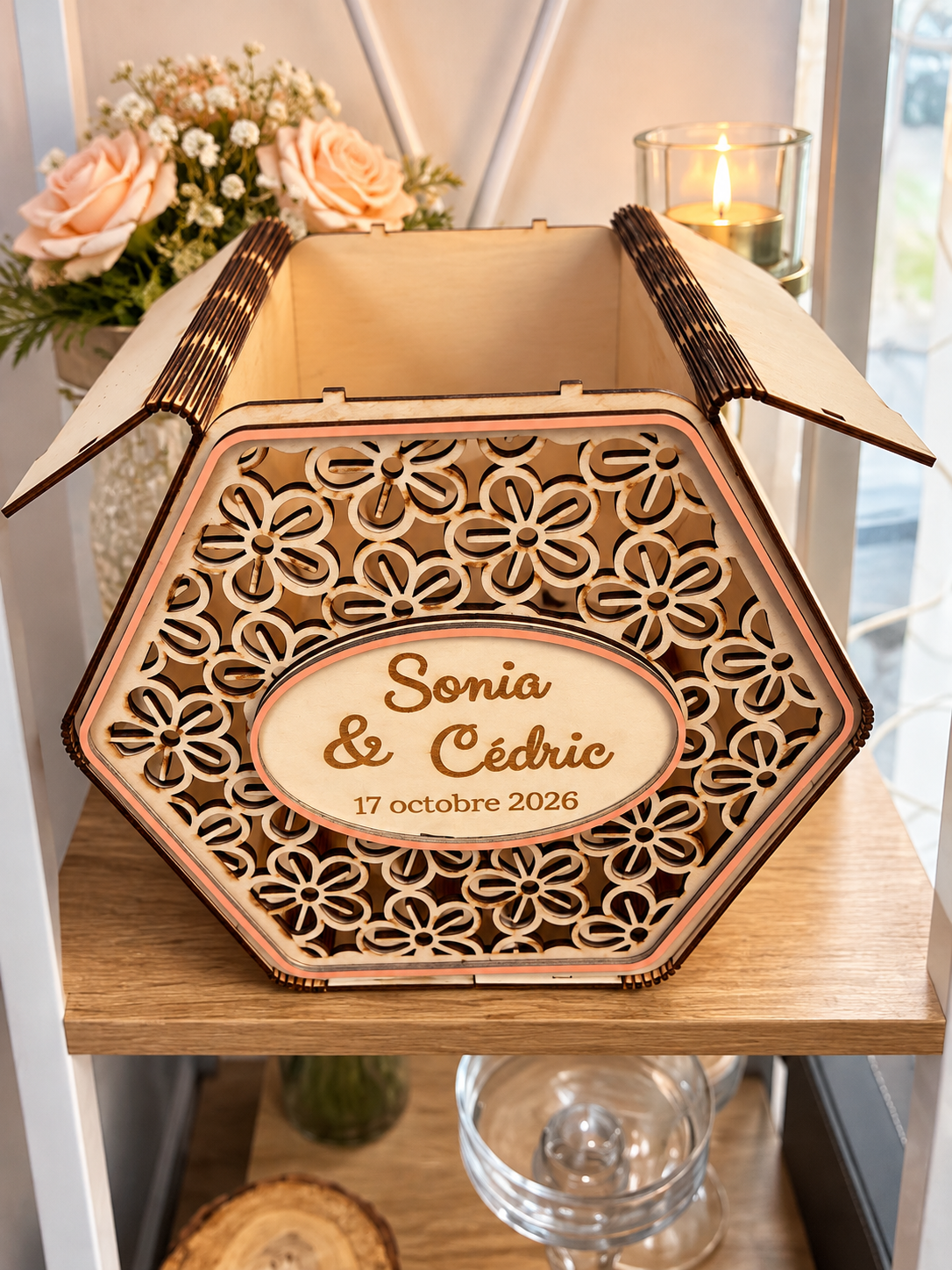 Urne en bois personnalisée