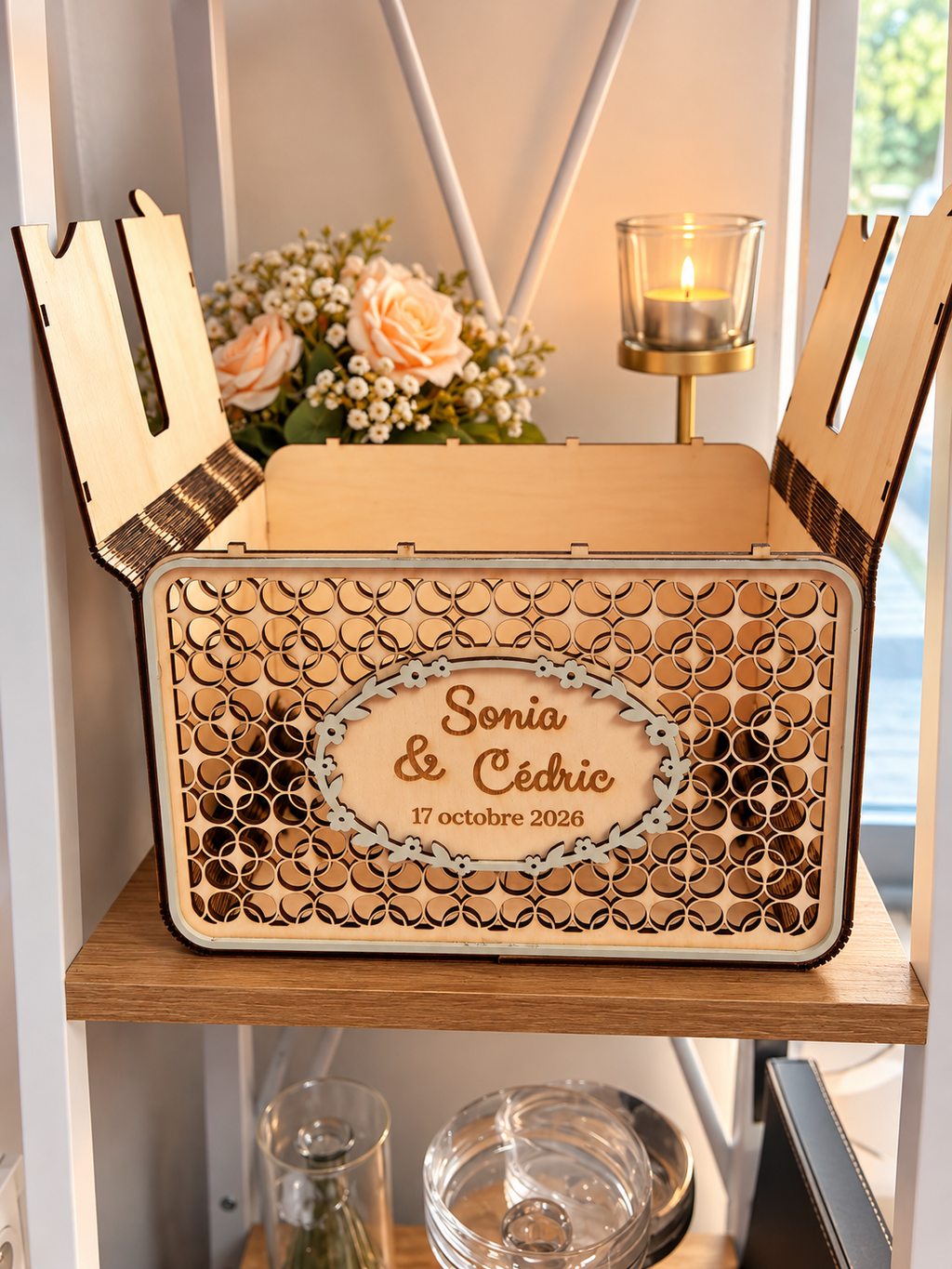 Urne en bois personnalisée